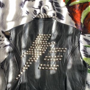 Lady Gaga Inspired Leather Studded Vest